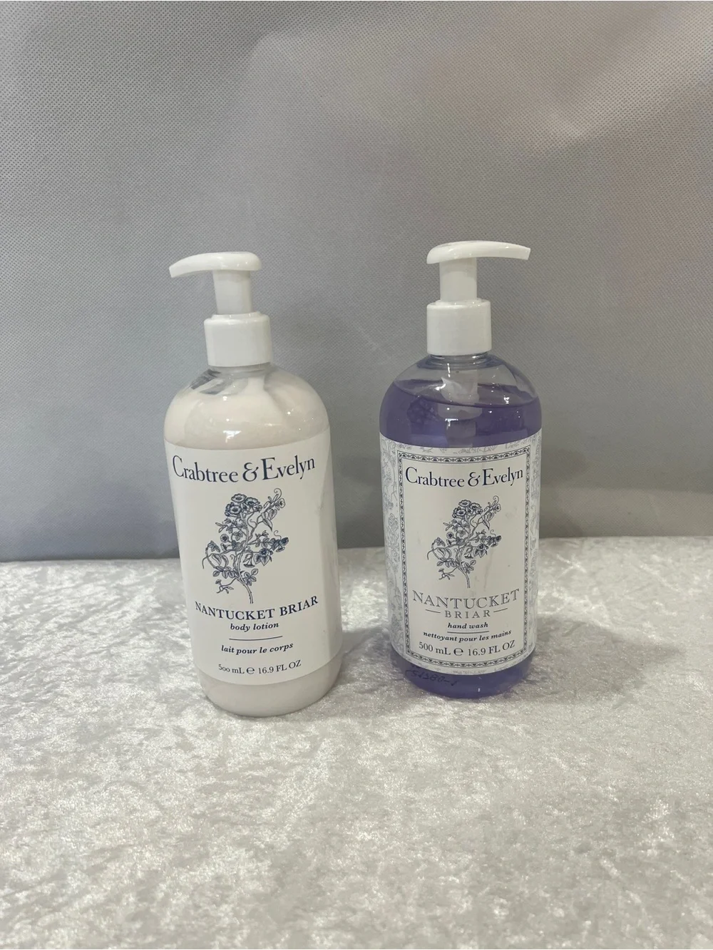 Crabtree & Evelyn Nantucket Briar Hand Wash & Body Lotion Set 16.9 oz each